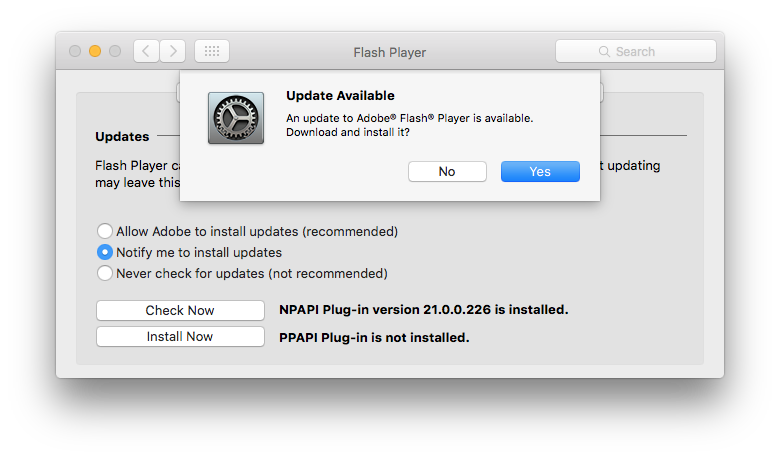 Download for adobe flash player for mac